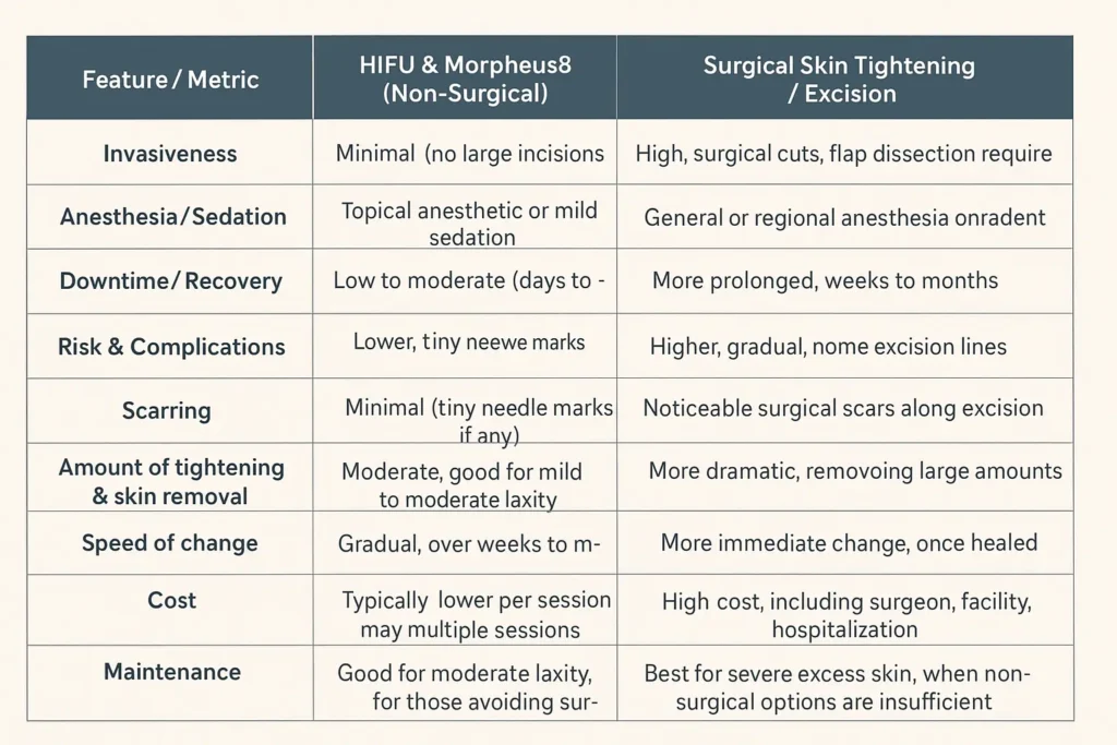 The Science of Skin Tightening 2 Table of skin tightening Midlands benefits compared to surgical options